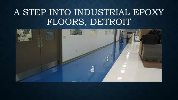 Industrial Epoxy Floors Detroit