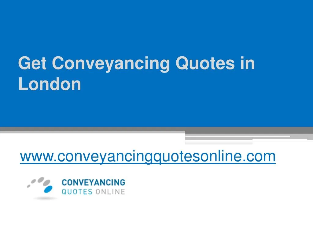 get conveyancing quotes in london