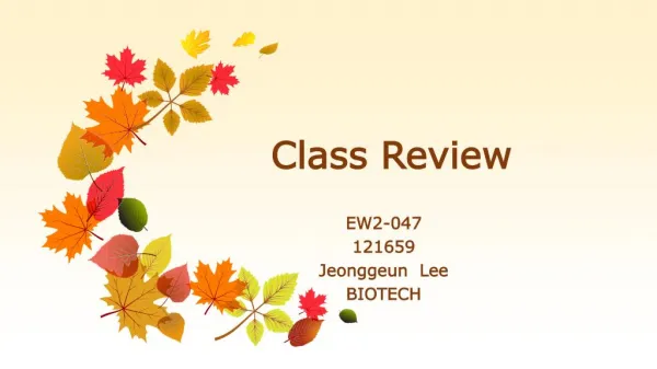 EW2-047 My Class Review