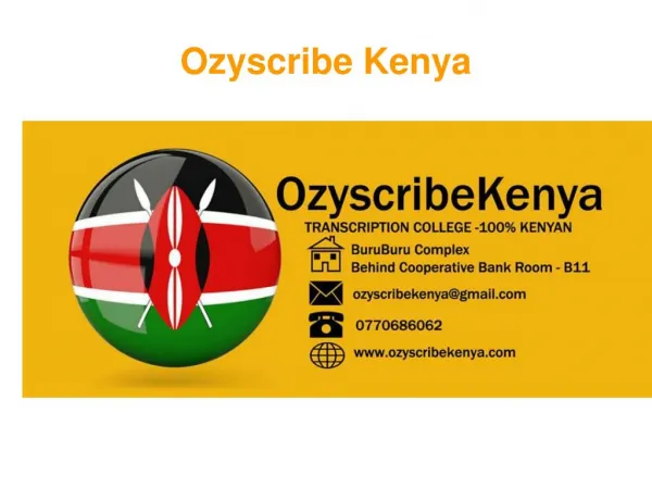 Transcription Training In Kenya