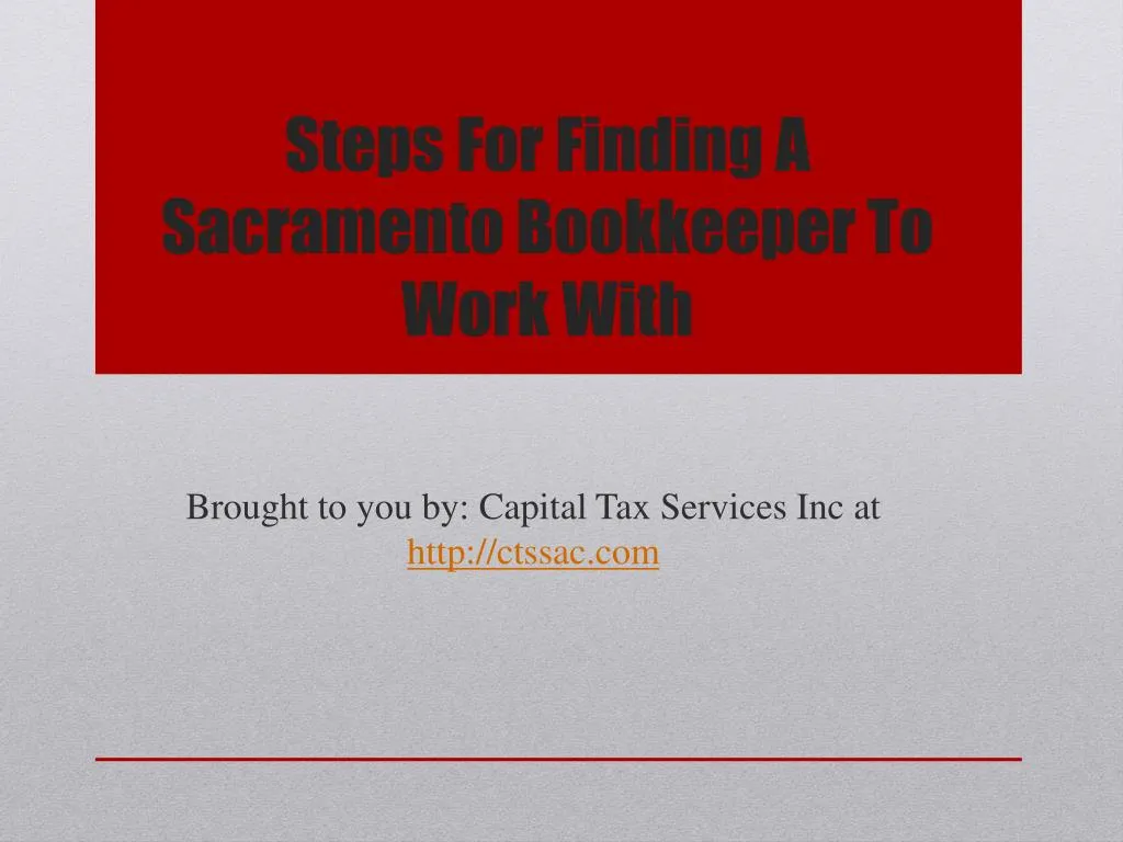 steps for finding a sacramento bookkeeper to work with