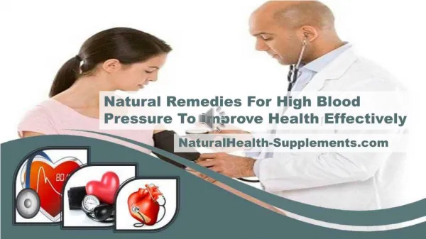 Natural Remedies For High Blood Pressure To Improve Health Effectively