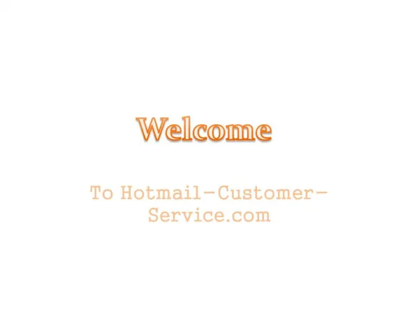 Hotmail Customer Service 1-844-711-2888