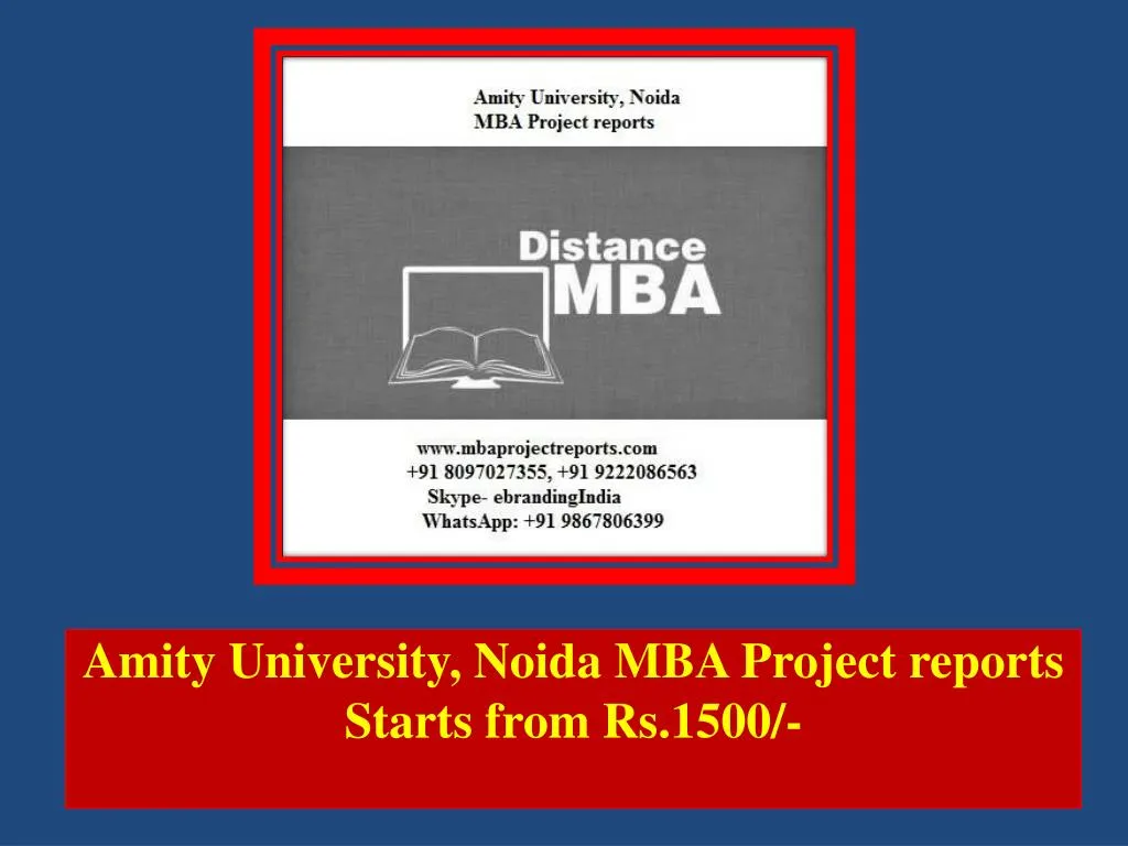 amity university noida mba project reports starts from rs 1500