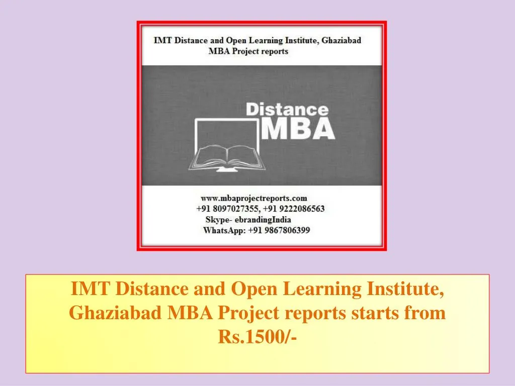 imt distance and open learning institute ghaziabad mba project reports starts from rs 1500