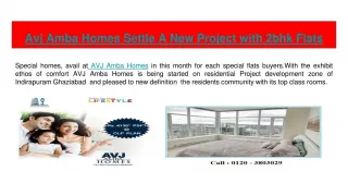 Avj Amba Homes Settle A New Project with 2bhk Flats