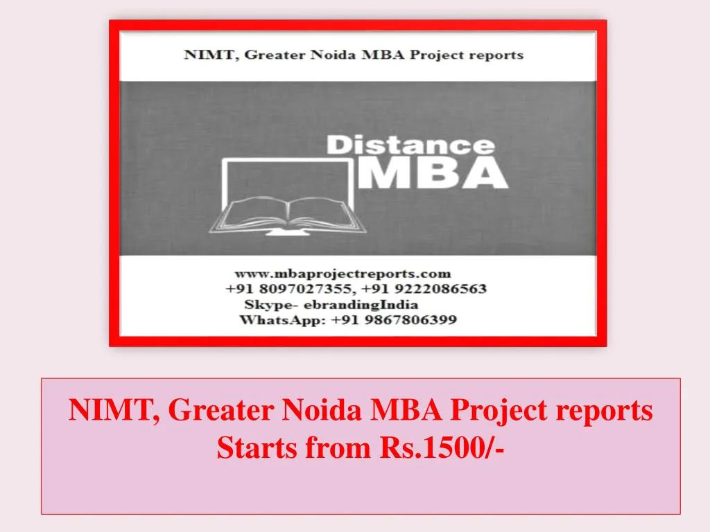nimt greater noida mba project reports starts from rs 1500