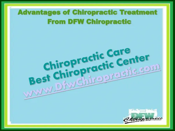 Advantages of Chiropractic Treatment