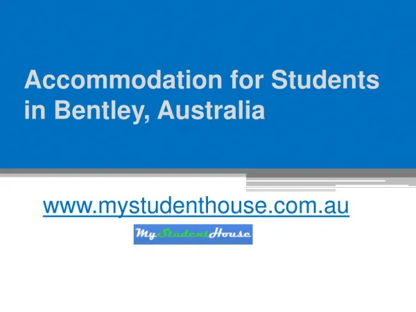 Shared Accommodation for Students in Bentley, Australia - www.mystudenthouse.com.au