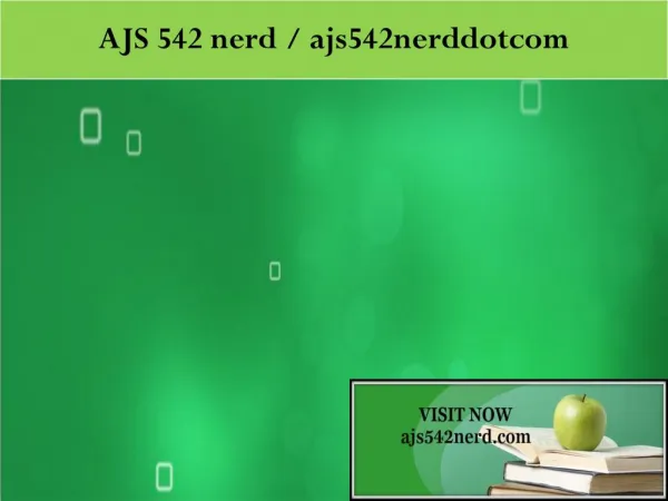 AJS 542 nerd peer educator / ajs542nerddotcom