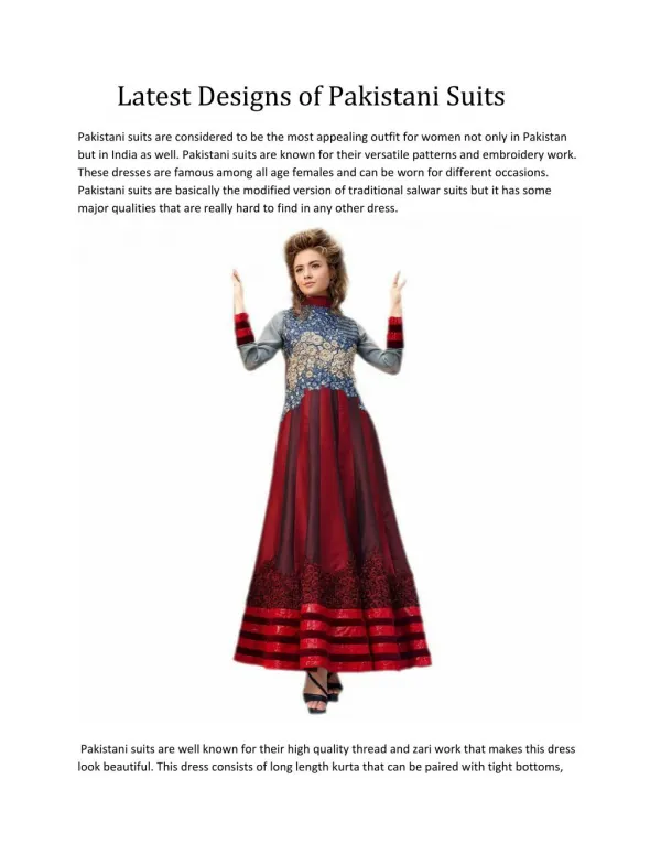 pakistani salwar suits