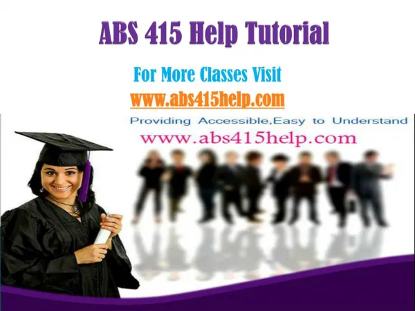 ABS 415 Help Tutorials/abs415helpdotcom