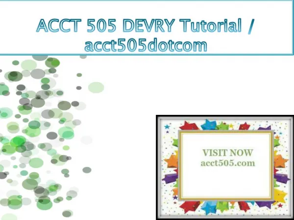 ACCT 505 professional tutor/ acct505dotcom