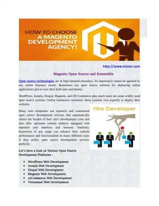 Magento Open Source and Extensible - slide 1