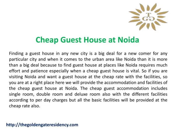 Cheap Guest House at Noida