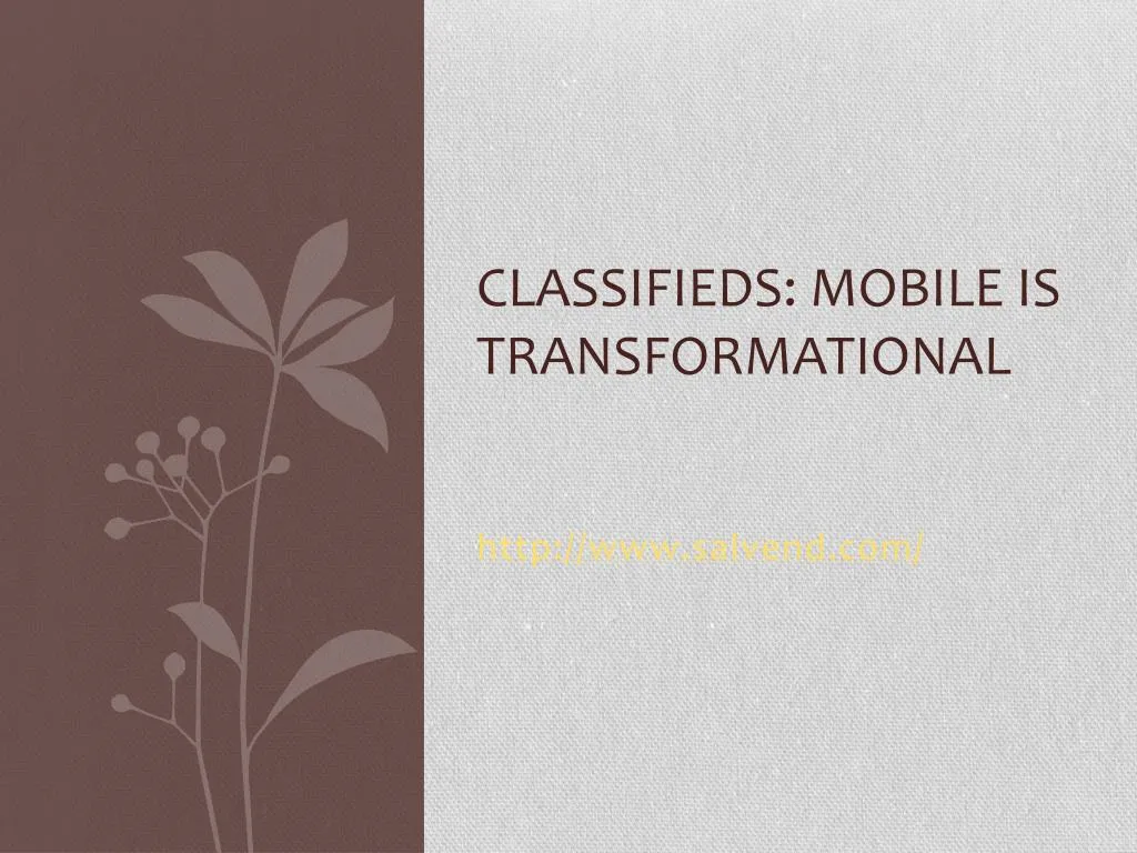 classifieds mobile is transformational