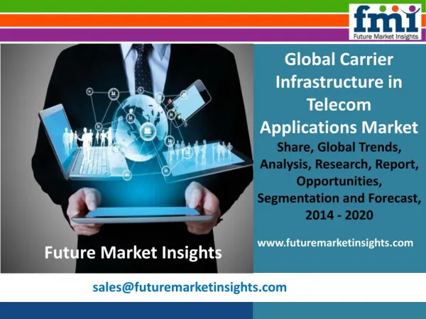 Carrier Infrastructure in Telecom Applications Market Revenue, Opportunity, Segment and Key Trends 2014 - 2020: FMI Esti