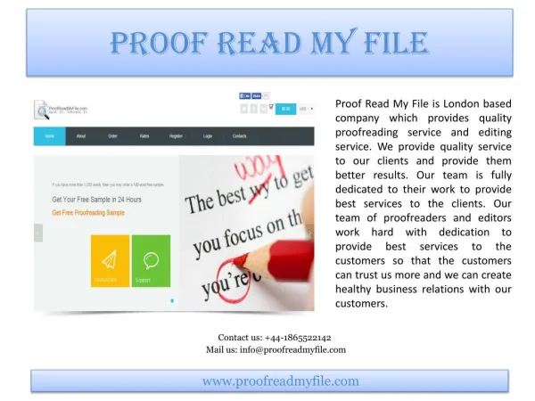 Introduction of Proof Read My File