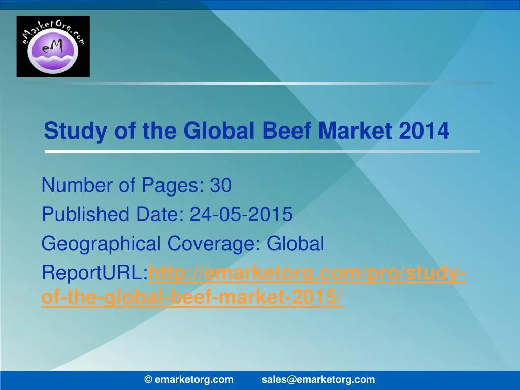 study of the global beef market 2014