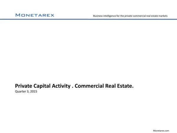 Real estate private capital activity