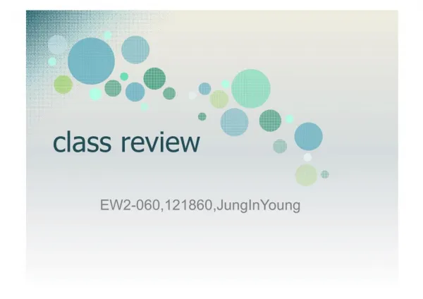 Class Review!