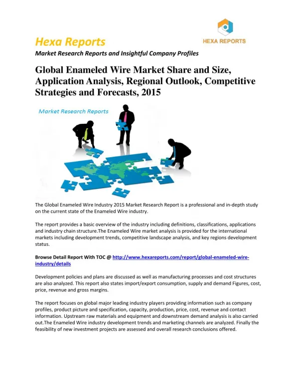 Enameled Wire Market worldwide Forecast 2015