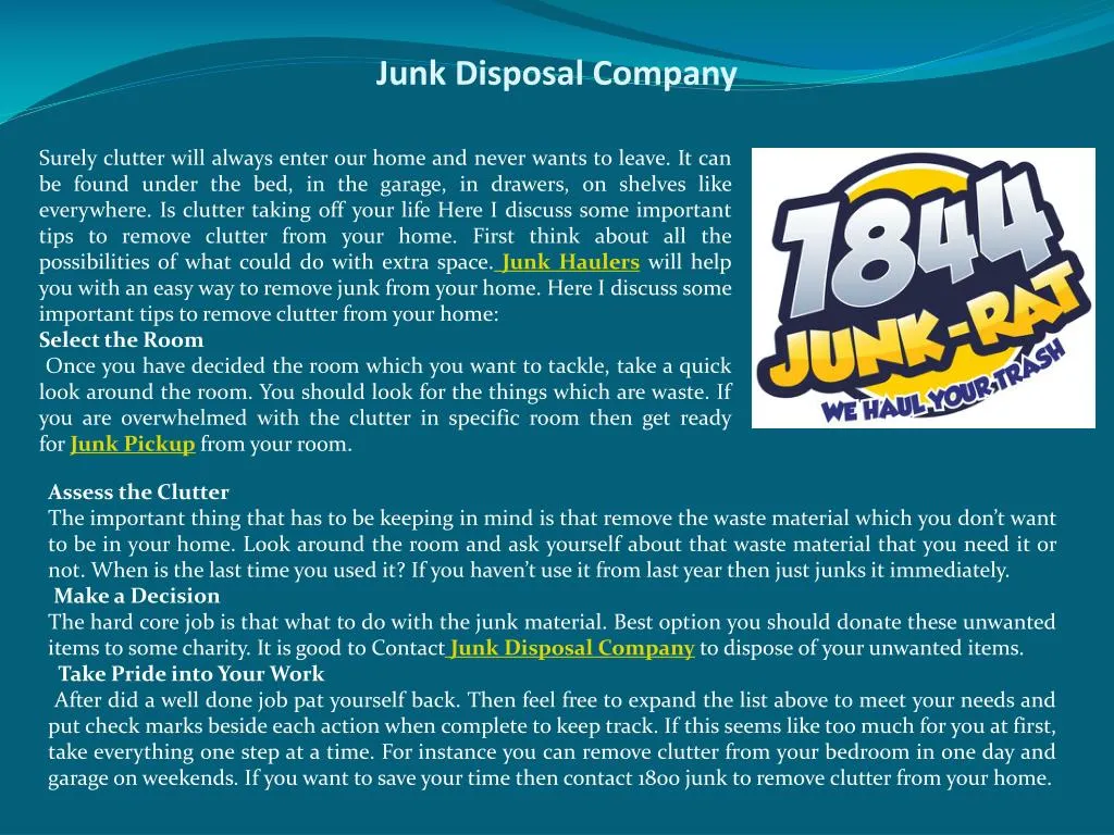 junk disposal company