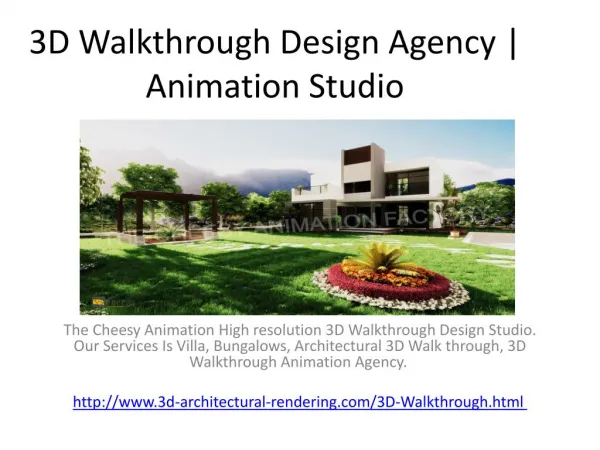 3D Walkthrough Design Agency | Animation Studio