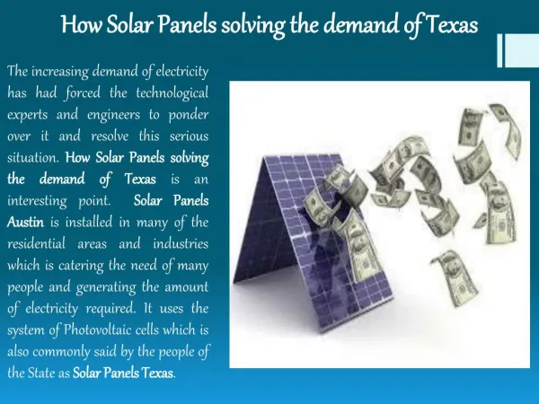 Texas Solar panels