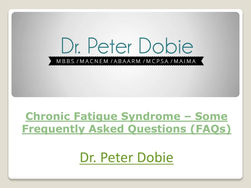 chronic fatigue syndrome some frequently asked questions faqs