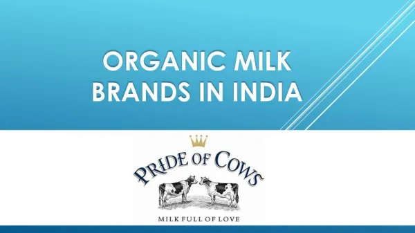 Organic milk brands in India