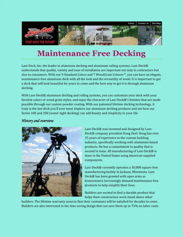 Maintenance Free Decking