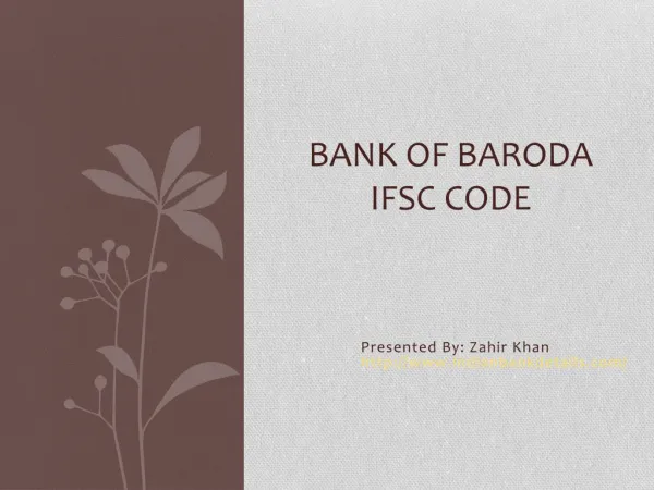Bank of Baroda ifsc code