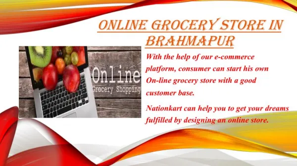 Open an Online grocery store Brahmapur