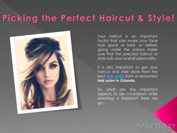 Picking the Perfect Haircut & Style!