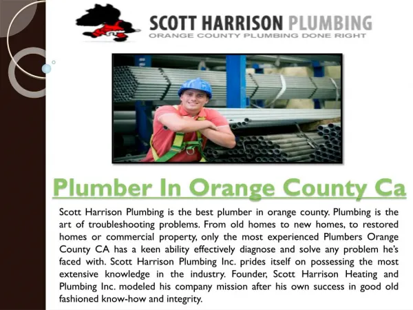 plumbing services in orange county