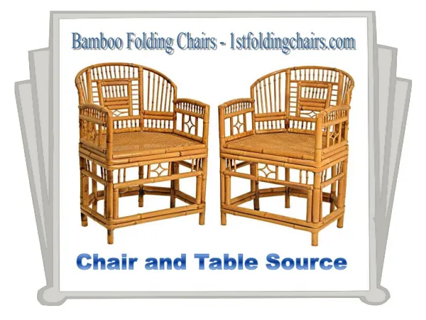 Bamboo Folding Chairs - 1stfoldingchairs.com