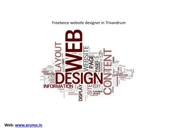 Freelance website designer in Trivandrum