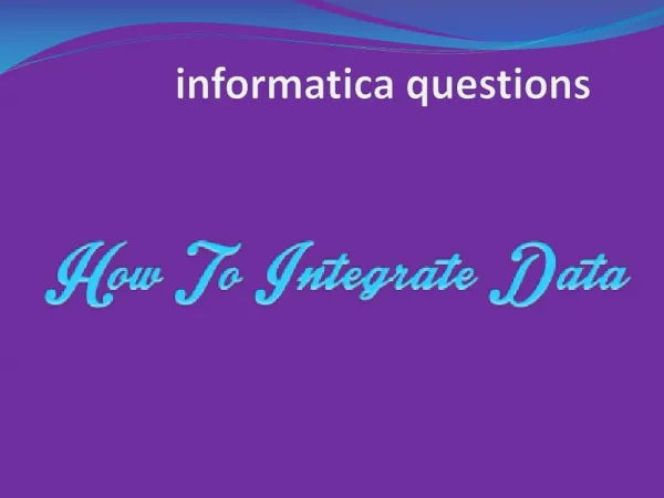 informatica scenario based interview questions