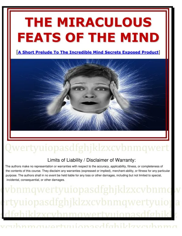 The Secret Subconscious Mind Power