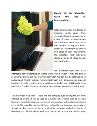 Proven tips for Microfiber Wash Mitt and It's Functionalities - slide 1