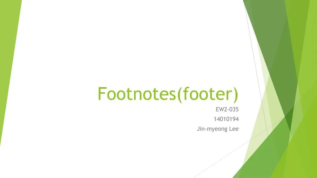 footnotes footer