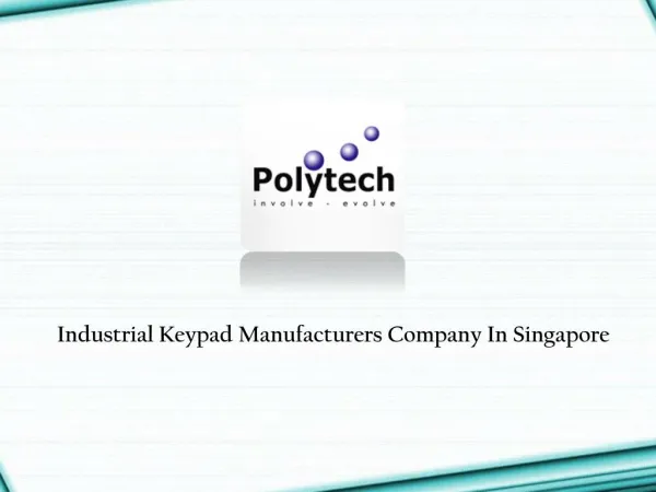 Industrial Keypad Manufacturers