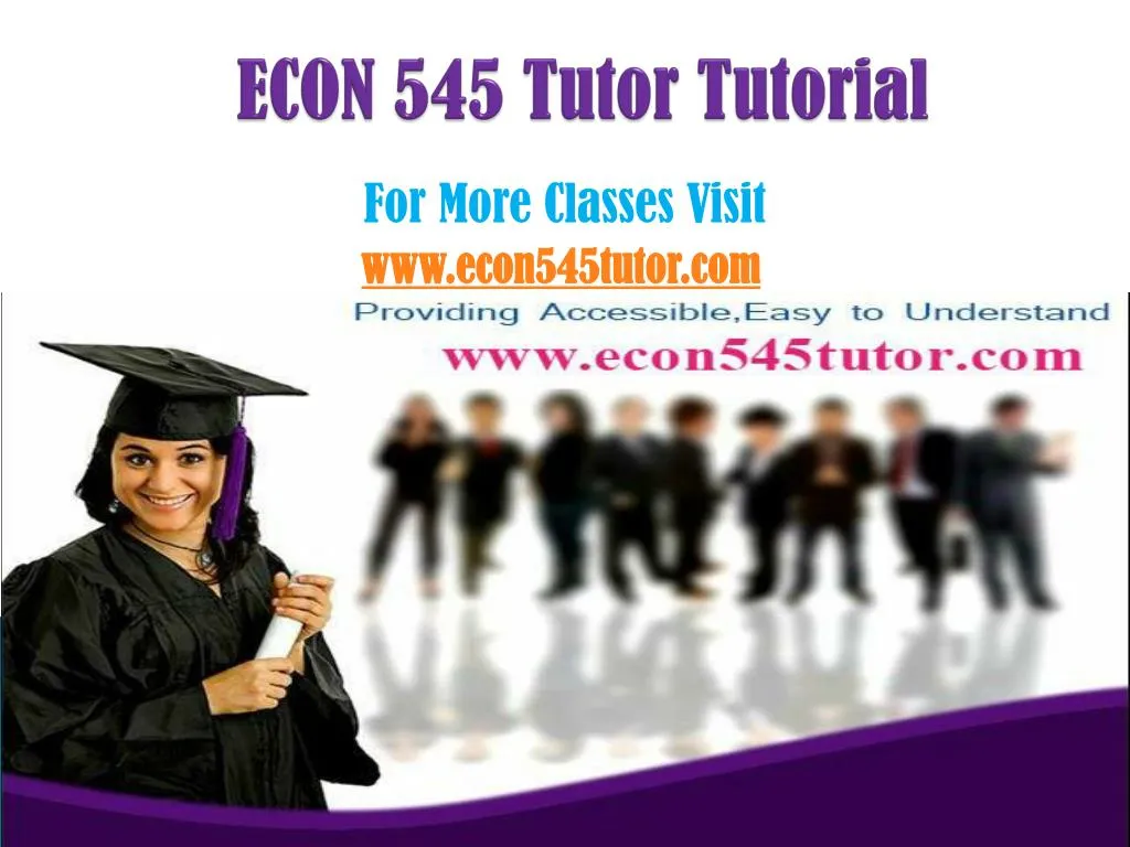 econ 545 tutor tutorial