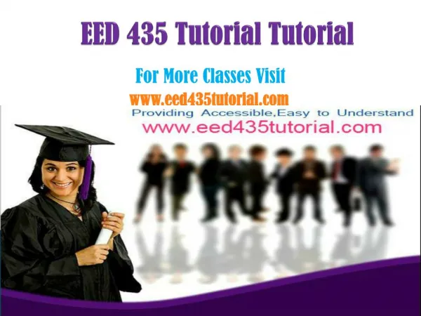 EED 435 Tutorial Peer Educator/eed435tutorialdotcom