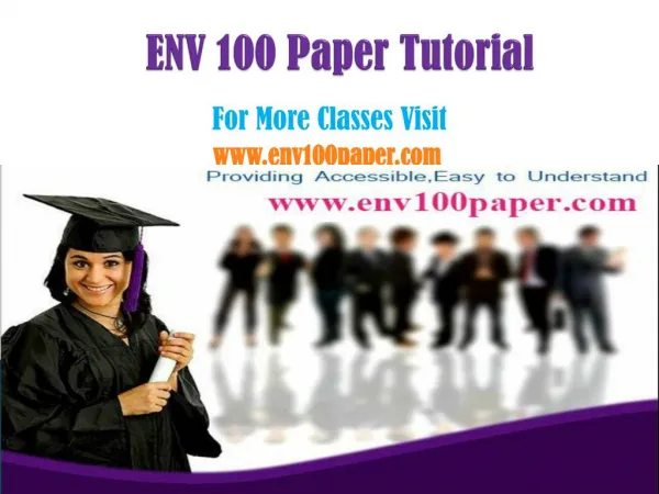 ENV 100 Paper Peer Educator /env100paperdotcom