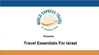 Travel Essentials For Israel - slide 1