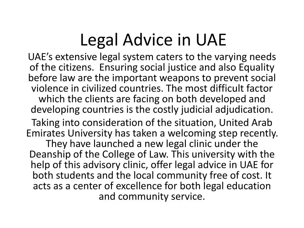 legal advice in uae