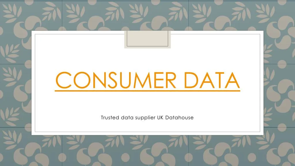 consumer data
