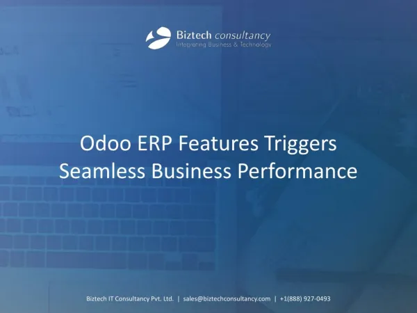 Odoo ERP Features Triggers Seamless Business Performance